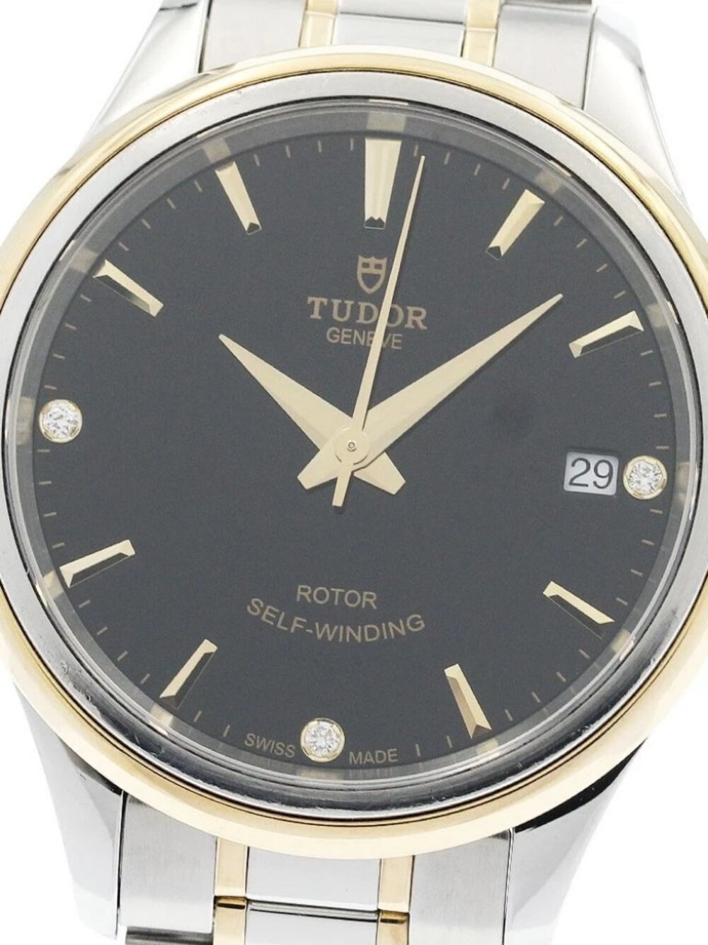 TUDOR style 12303 Date 3P diamond black Dial Automatic Boy's Watch_940366